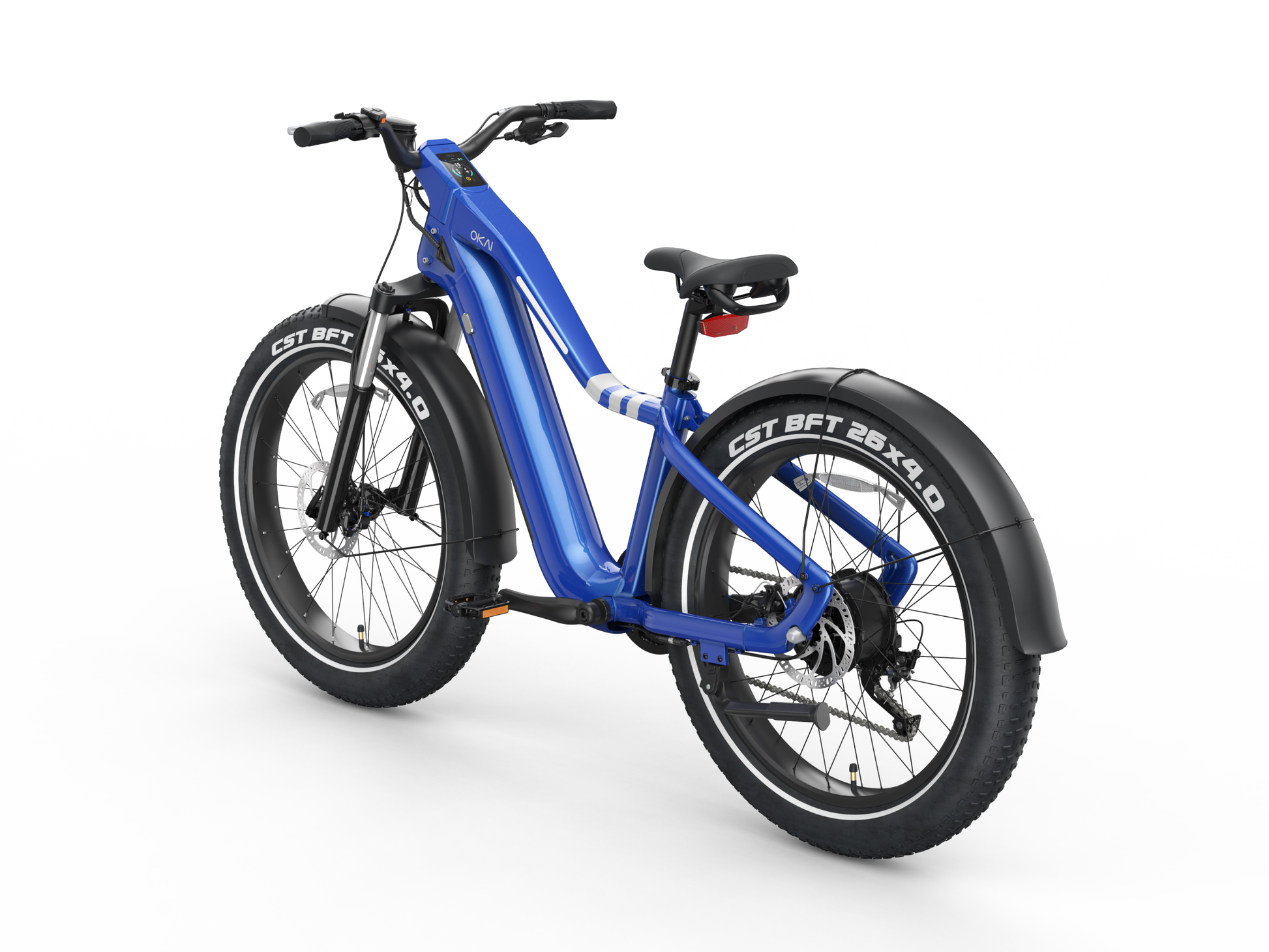 26" Step Over Electric Mountain Bike Blue Blue Aluminum