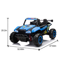 24V Two Seater Kids Ride On Electric Car W Parents Control,Seat Width 20.47In,2Wd,Four Wheel Suspension,The Police Car With A Megaphone,Power Display,Bluetooth,Mp3,Usb Tf,Music,Led Lights For Kids. Blue Polypropylene