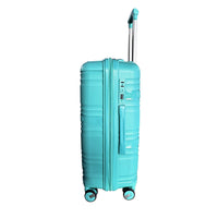 Hard Shell Luggage, 3 Piece Set, With Tsa Lock, 20 Inches 24 Inches 28 Inches Teal Blue Polypropylene