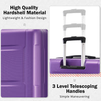 2 Piece Luggage Set With Bags Expanable Spinner Wheels Abs Lightweight Suitcase With Tsa Lock 20Inch 28Inch Purple Abs