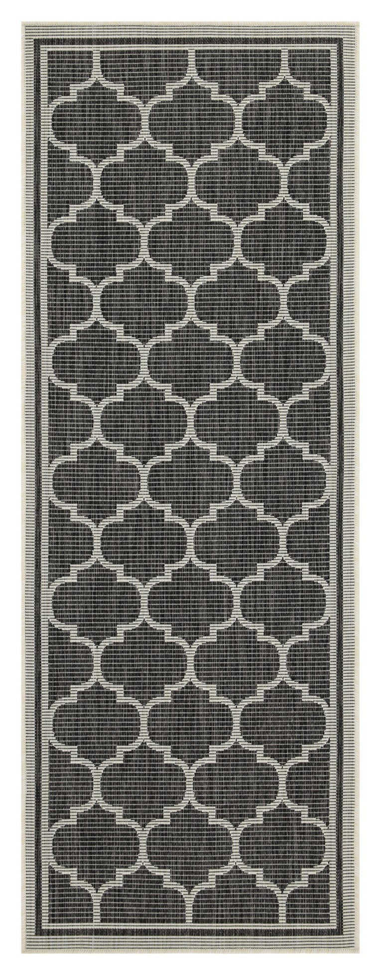 Sunshine Gc Har2005 Anthracite 7 Ft. 10 In. X 10 Ft. 3 In. Indoor Outdoor Area Rug Anthracite Polyester Polypropylene