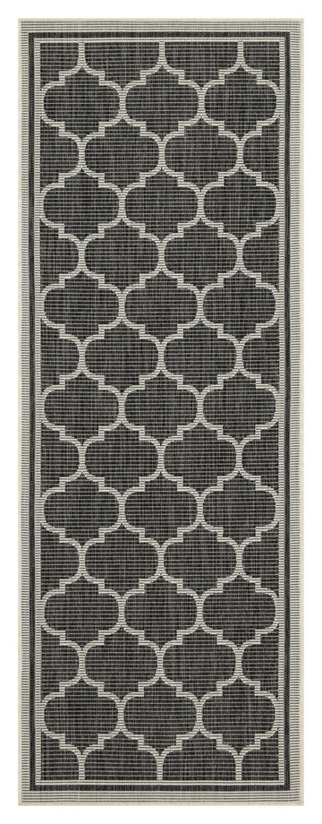 Sunshine Gc Har2005 Anthracite 2 Ft. 7 In. X 7 Ft. 3 In. Indoor Outdoor Area Rug Anthracite Polyester Polypropylene