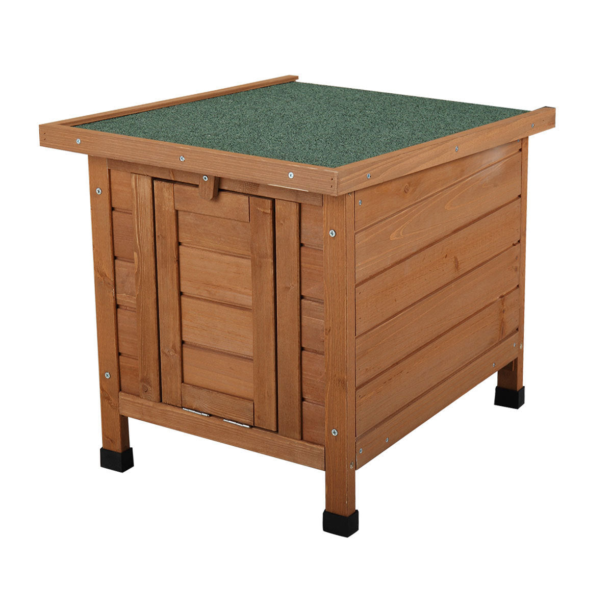 Modern Wooden Rabbit Cat Dog Hutch, Indoor Outdoor Retreat House With Openable Roof For Small Pets, Weatherproof, Bright Yellow Bright Yellow Wood