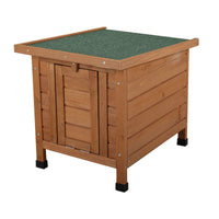 Modern Wooden Rabbit Cat Dog Hutch, Indoor Outdoor Retreat House With Openable Roof For Small Pets, Weatherproof, Bright Yellow Bright Yellow Wood