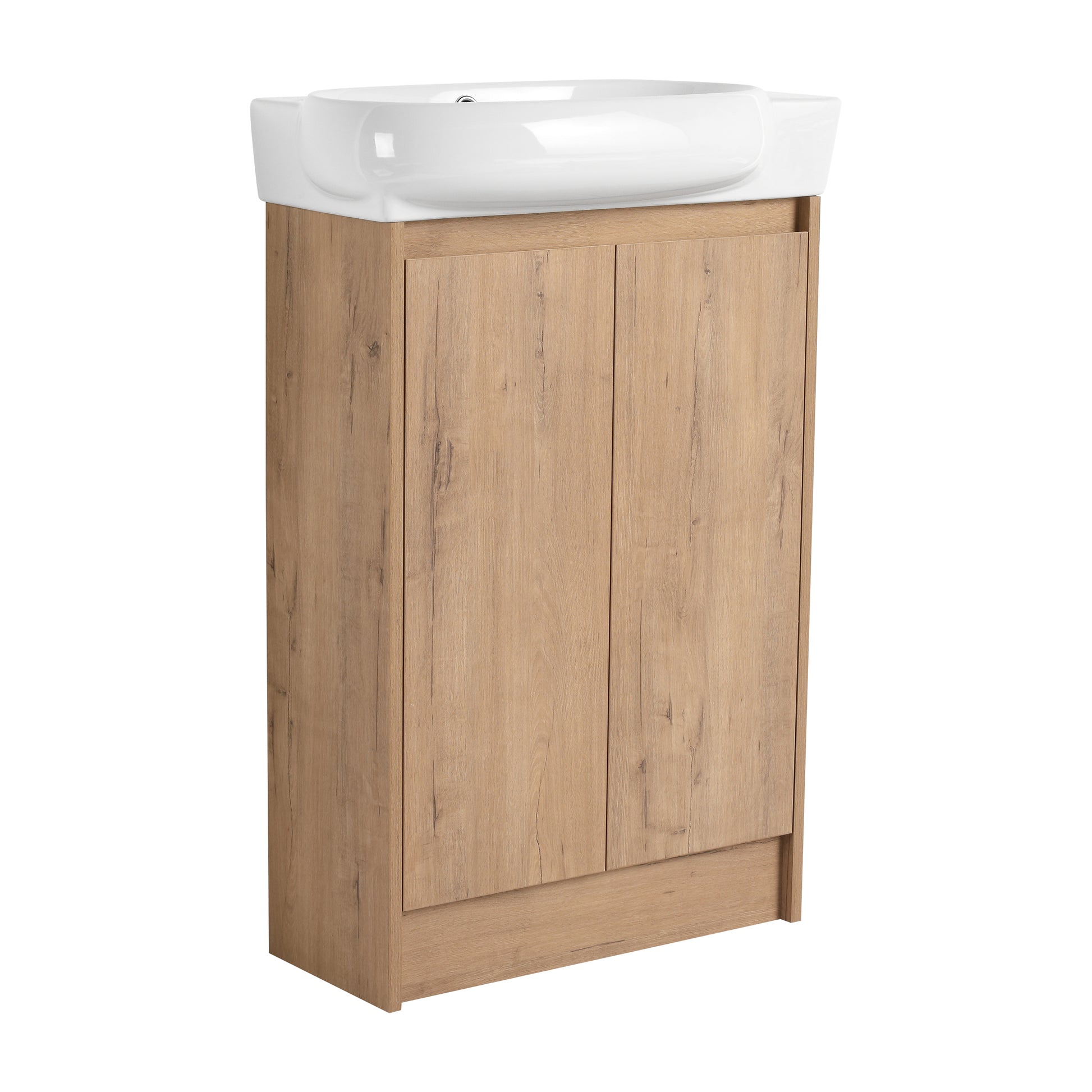 23" Freestanding Bathroom Vanity With Sink, Soft Close Doors Imitative Oak Bathroom Modern Plywood