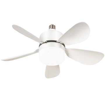 16 Inch Socket Fan Light Ceiling Fans With Remote Screw In Ceiling Fan Dc Motor Noiseless 3 Wind Speed White Pc