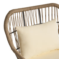 Southport Club Chair Brown Beige Woven Rope