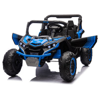 24V Two Seater Kids Ride On Utv W Parents Remote Control,Four Wheel Suspension,Slow Start,Large Wheel Design,Anti Collision Bar,Storage Space,Music,Usb,Bluetooth,Volume Control,Led Lights For Kids 3