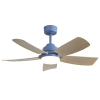 42 Inch Ceiling Fans With Led Light 22W And Remote Control 5 Abs Fan Blades For Bedroom, Living Room, Dining Room, Office Dark Blue Abs