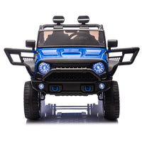 24V Two Seater Kids Ride On Truck Car W Parents Control,200W*2,Seat Width 20.28In,Four Wheel Suspension,Led Lights,Music,Mp3,Bluetooth,Two Independent Seat Belts,Suitable For Off Road For Kids Aged