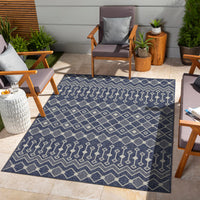 Sunshine Gc Har2019 Blue 5 Ft. 3 In. X 7 Ft. 3 In. Indoor Outdoor Area Rug Blue Polyester Polypropylene