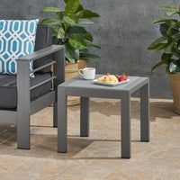 Cape Coral Side Table Grey Aluminium