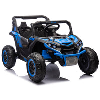 24V Two Seater Kids Ride On Utv W Parents Remote Control,Four Wheel Suspension,Slow Start,Large Wheel Design,Anti Collision Bar,Storage Space,Music,Usb,Bluetooth,Volume Control,Led Lights For Kids 3