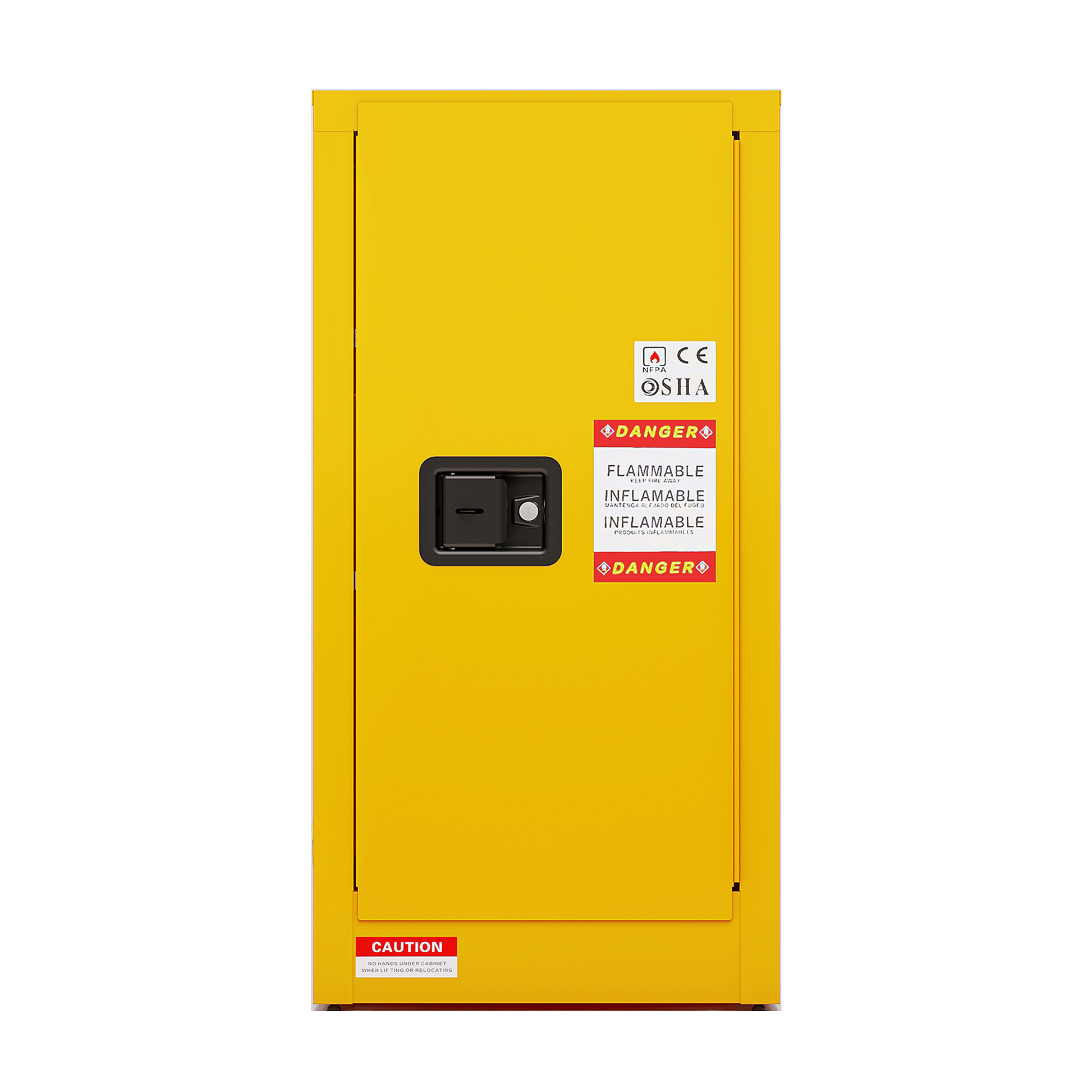 Flammable Safety Cabinet, Galvanized Steel, Laboratory Cabinets Explosion Proof Cabinets Anti Corrosion Reagents Instruments Protection Supplies Cabinet Antique Yellow Steel