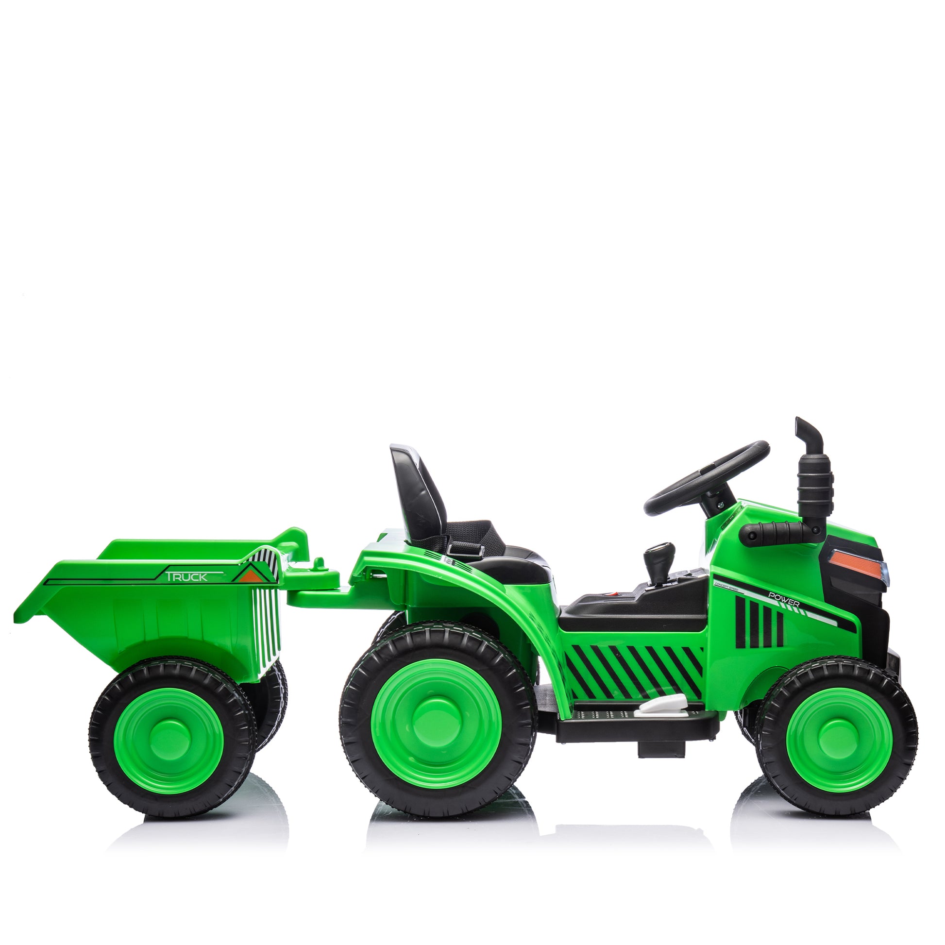 12V Kids Ride On Electric Tractor Black Knight,Kids Ride On Toy.2Wd,Non Skid Tires, Steering Wheel, Foot Pedal,With Removable Storage Tug,Light,Bluetooth,Music,Mp3,Usb,Power Display For Kids Aged 3 . Green 50 99 Lbs Polypropylene