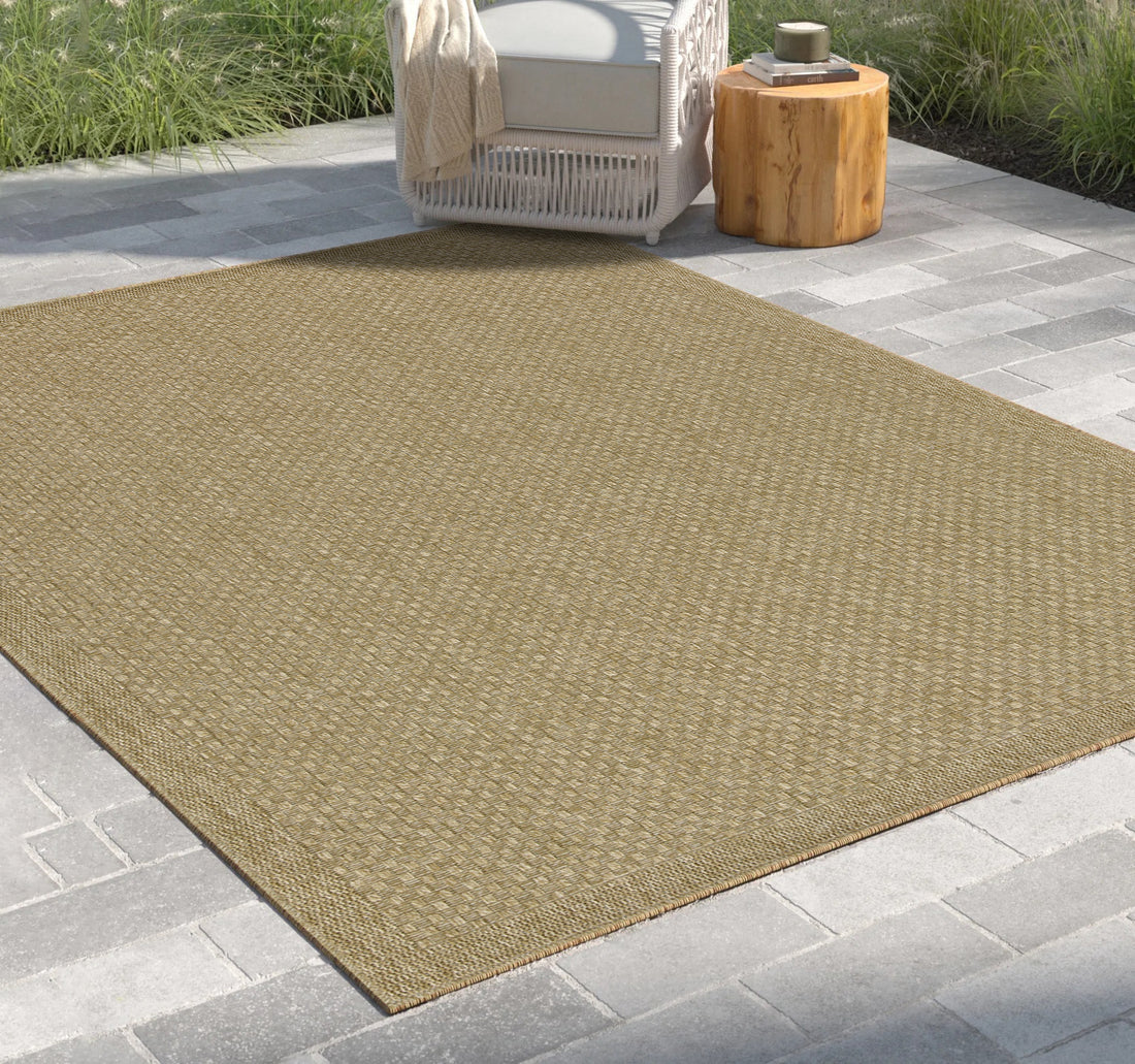 Earth Gc Ntl1004 Jute Jute 2 Ft. 7 In. X 7 Ft. 3 In. Indoor Outdoor Area Rug Natural Polyester Polypropylene