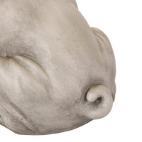 Dog Garden Sculpture Gray Glass
