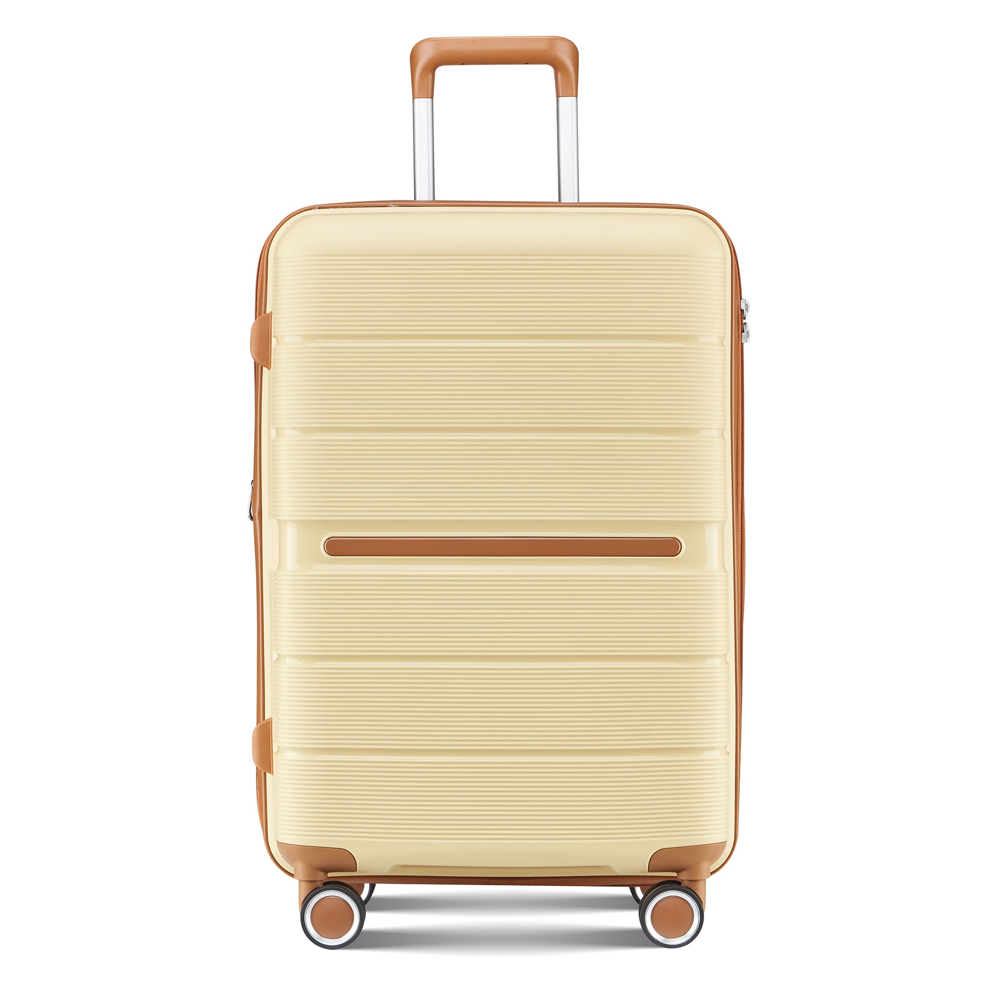 Luggage Sets 4 Piece 14 20 24 28 Pp Lightweight & Durable Expandable Suitcase Apricot Cream Polypropylene