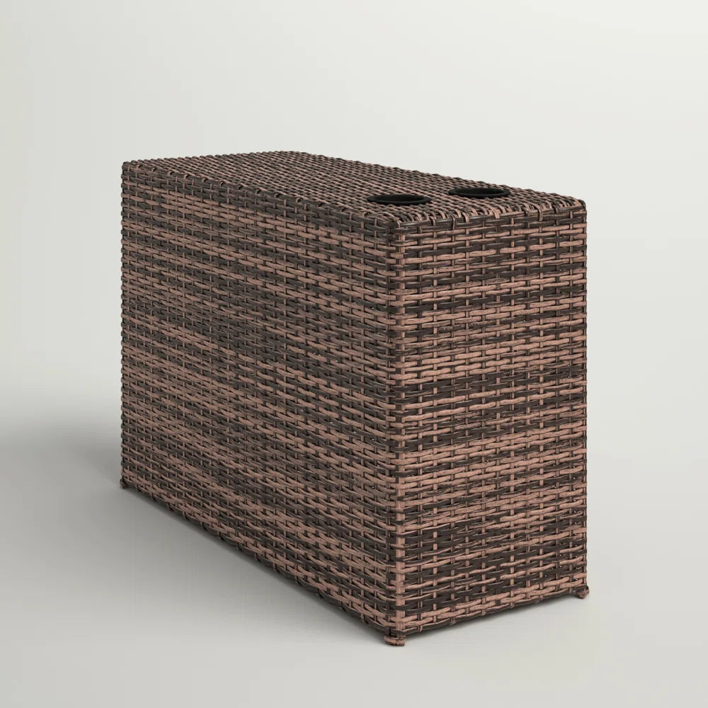 Fully Assembled Outdoor Side Table No Sectional Brown Rust Resistant Frame Stain Resistant Cushions Garden & Outdoor Modern Sofa Seating Groups Wicker Wicker