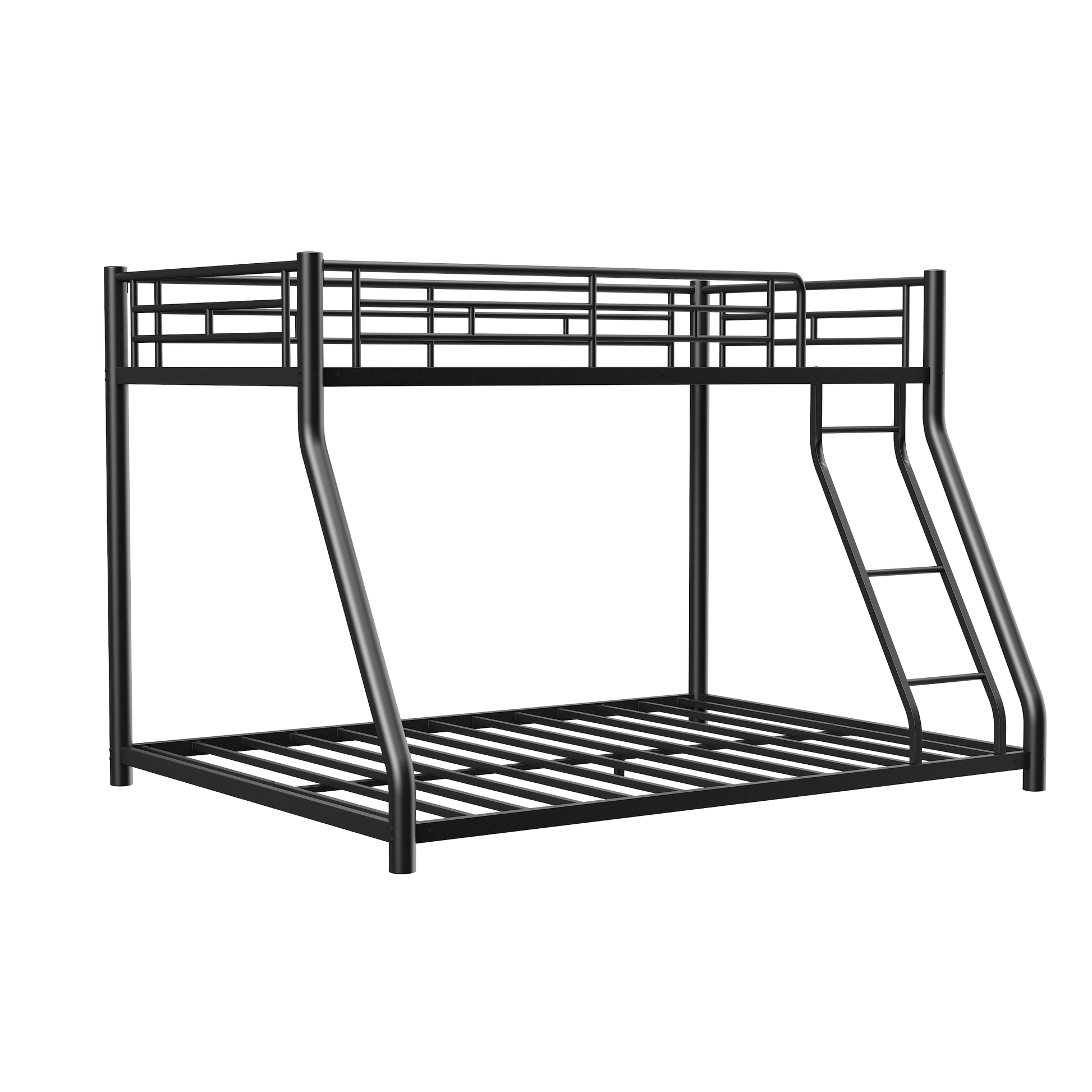 Metal Twin Over Full Bunk Bed Heavy Duty Sturdy Metal Noise Reduced Safety Guardrail Cpc Certified No Box Spring Needed Twin Black Metal Metal