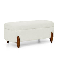 Ottoman Bench With Storage And Seat Cushion, Made Of Looped Gauze Material, Suitable For Bedrooms, Living Rooms, And Entrance Passages Beige 42.5"*20.5"*18.5" Beige Foam