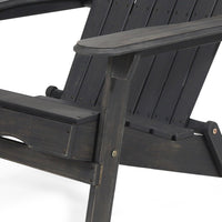 Malibu Adirondack Chair Dark Grey Acacia Wood