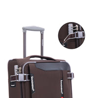 Softside Upright Luggage Set Expandable, Lightweight,4 Piece 20 24 28 32 Coffee Contemporary Fabric