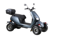 Electric Mobility Recreational Travel Scooter For Adults,Mobility Scooters For Seniors, 4 Wheel Powered Mobility Scooters Matte Black Abs Pc