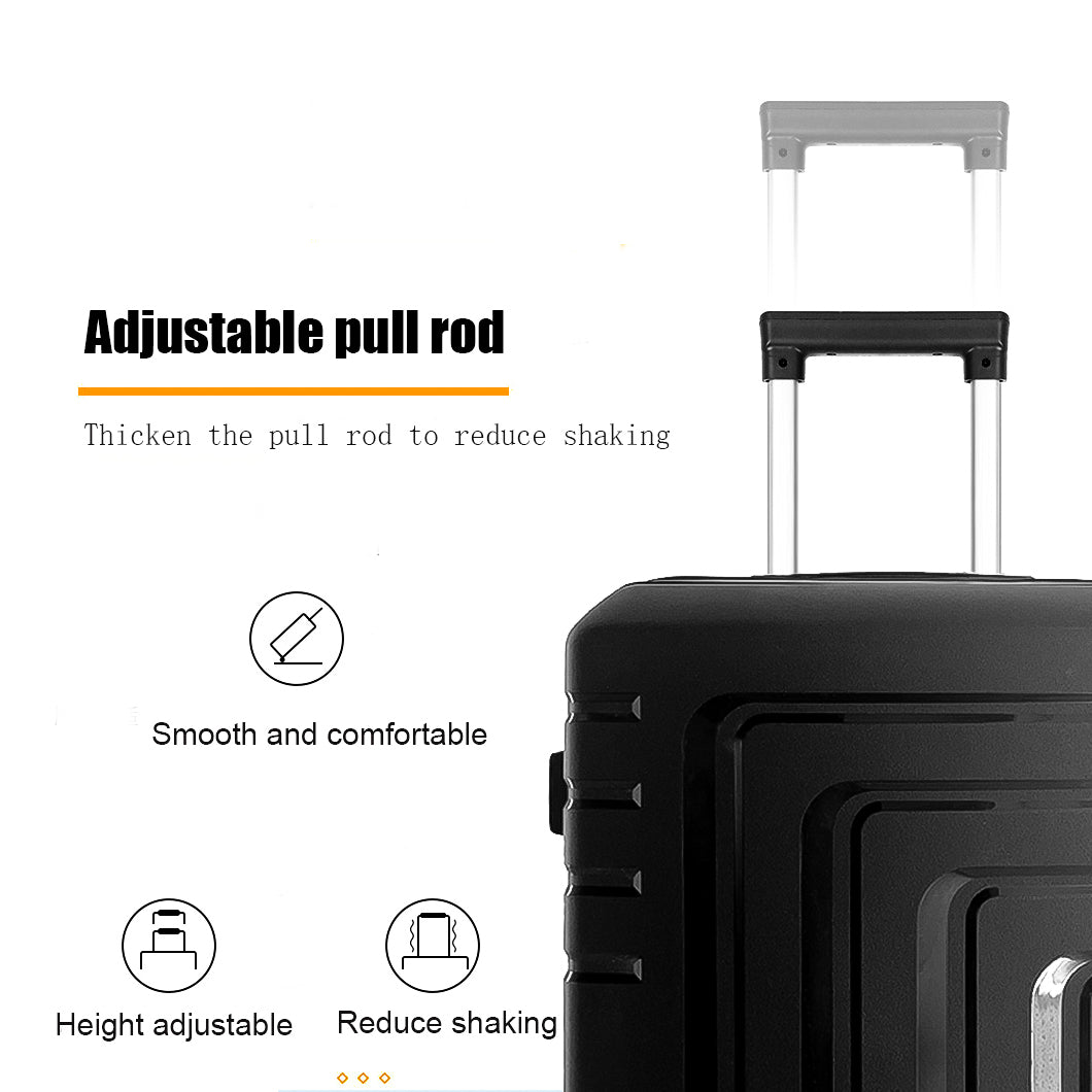 Hardshell Suitcase Spinner Wheels Pp Luggage Sets Lightweight Durable Suitcase With Tsa Lock,3 Piece Set 21 25 29 2305Black Black Abs