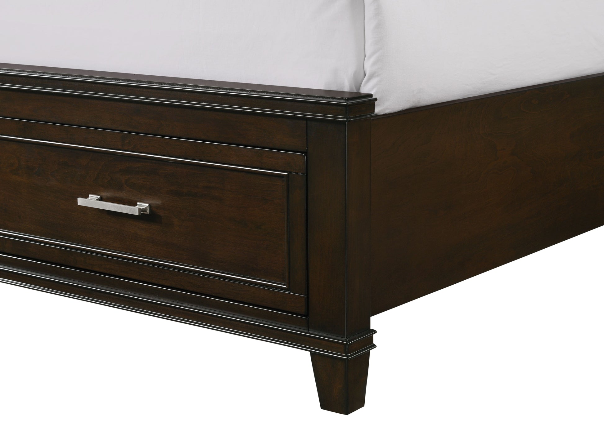 Queen X Storage Bed Mahogany Solid Wood Mdf