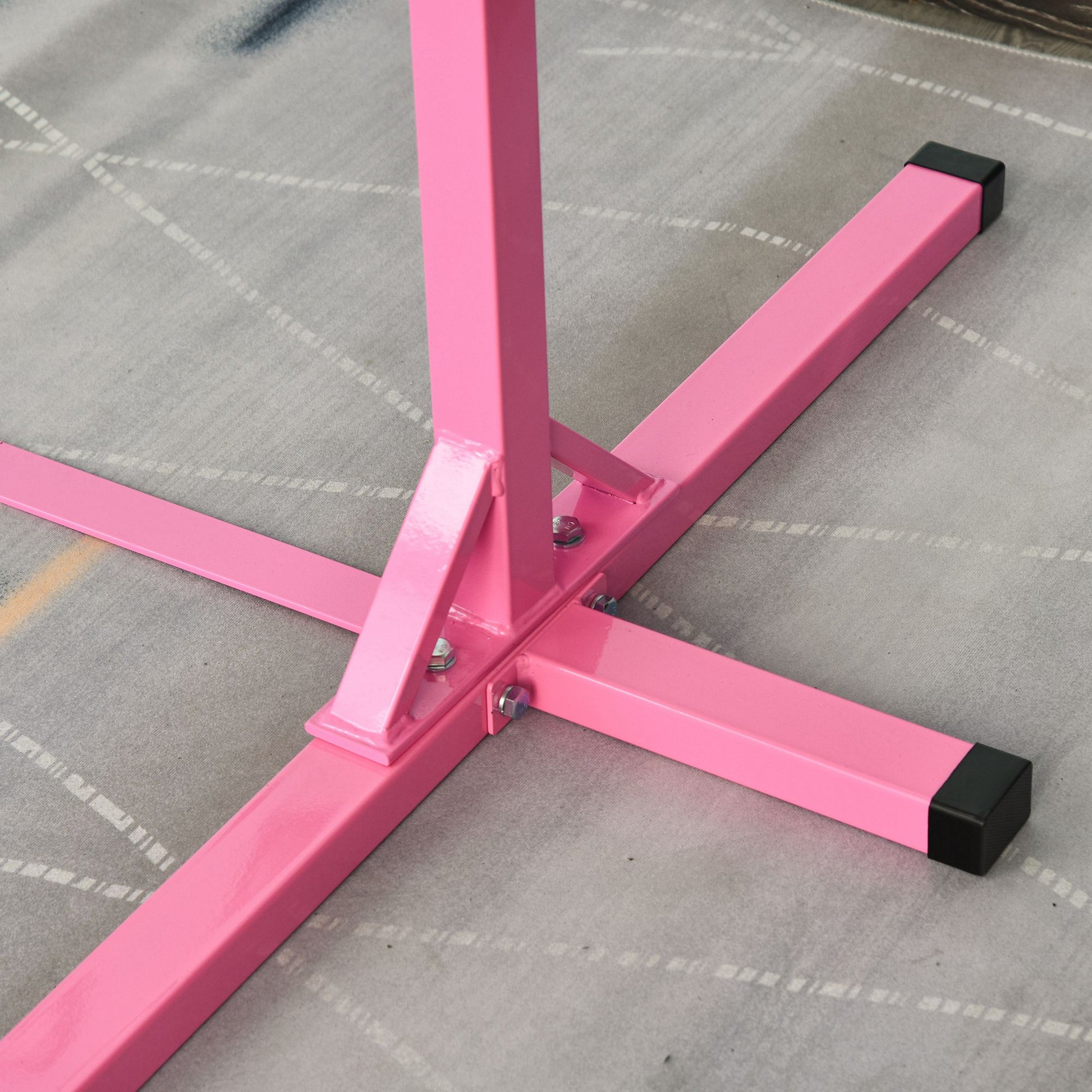 Soozier Gymnastics Bar For Kids, Adjustable Height Gym Bar, Junior Training Kip Bar For Home, Built For Kids 3 Years, Pink Pink Steel