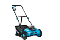 40V 16" Path Reel Mower Black Blue Metal