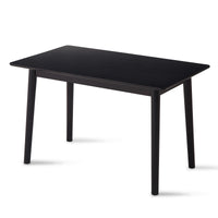 47 Inch Dining Table Black Solid Wood Kitchen Table Dining Table Suitable For Small Space Kitchen Table Modern Home Furniture Black Rubber Wood