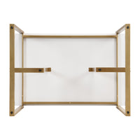 Modern Dining Table Set For 6 Faux Marble Kitchen Table Set With 6 Upholstered Dining Chairs, 7 Piece, White Golden Metal Dining Room Fixed Table Rectangular Dining Table With Chair And Bench Metal