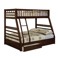 Espresso Bunk Bed Espresso Bedroom Modern Pine Wood