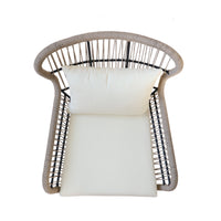 Southport Club Chair Brown Beige Woven Rope