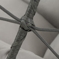 Egg Chair With Stand Indoor Outdoor Swing Chair Patio Wicker Hanging Egg Chair Hanging Basket Chair With Stand For Bedroom Living Room Balcony Gray Steel