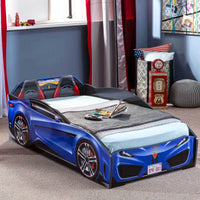 Speedy Toddler Race Car Bed, Blue Blue Particle Board