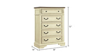 Noble Traditional Style 5 Pc King Bedroom Set With Button Tufted Upholstery Headboard Made With Wood In Antique Beige Box Spring Required King Beige Wood 5 Piece Set Bedroom Bed Included,Chest Included,Dresser Included,Mirror Included,Nightstand Included