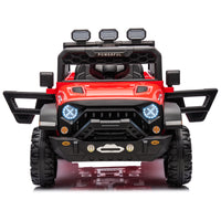 24V Ride On Large Pickup Truck Car For Kids,Ride On 4Wd Toys With Remote Control,Parents Can Assist In Driving,Bluetooth Music Version,Pickup Truck Design With Spacious Storage In The Rear. Red Polypropylene