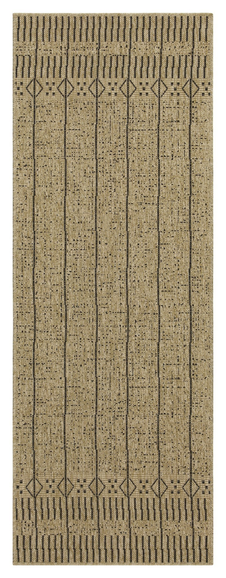 Earth Gc Ntl1008 Jute Black 7 Ft. 10 In. X 10 Ft. 3 In. Indoor Outdoor Area Rug Natural Black Polyester Polypropylene