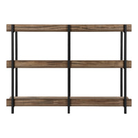 Accent Table, Console, Entryway, Narrow, Sofa, Living Room, Bedroom, Brown Laminate, Black Metal, Contemporary, Modern Brown Particle Board