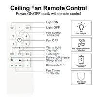 56 In.Intergrated Led Ceiling Fan With Brown Wood Grain Abs Blade Brown Abs