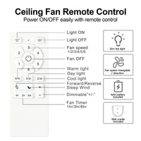 56 In.Intergrated Led Ceiling Fan With White Abs Blade White Abs