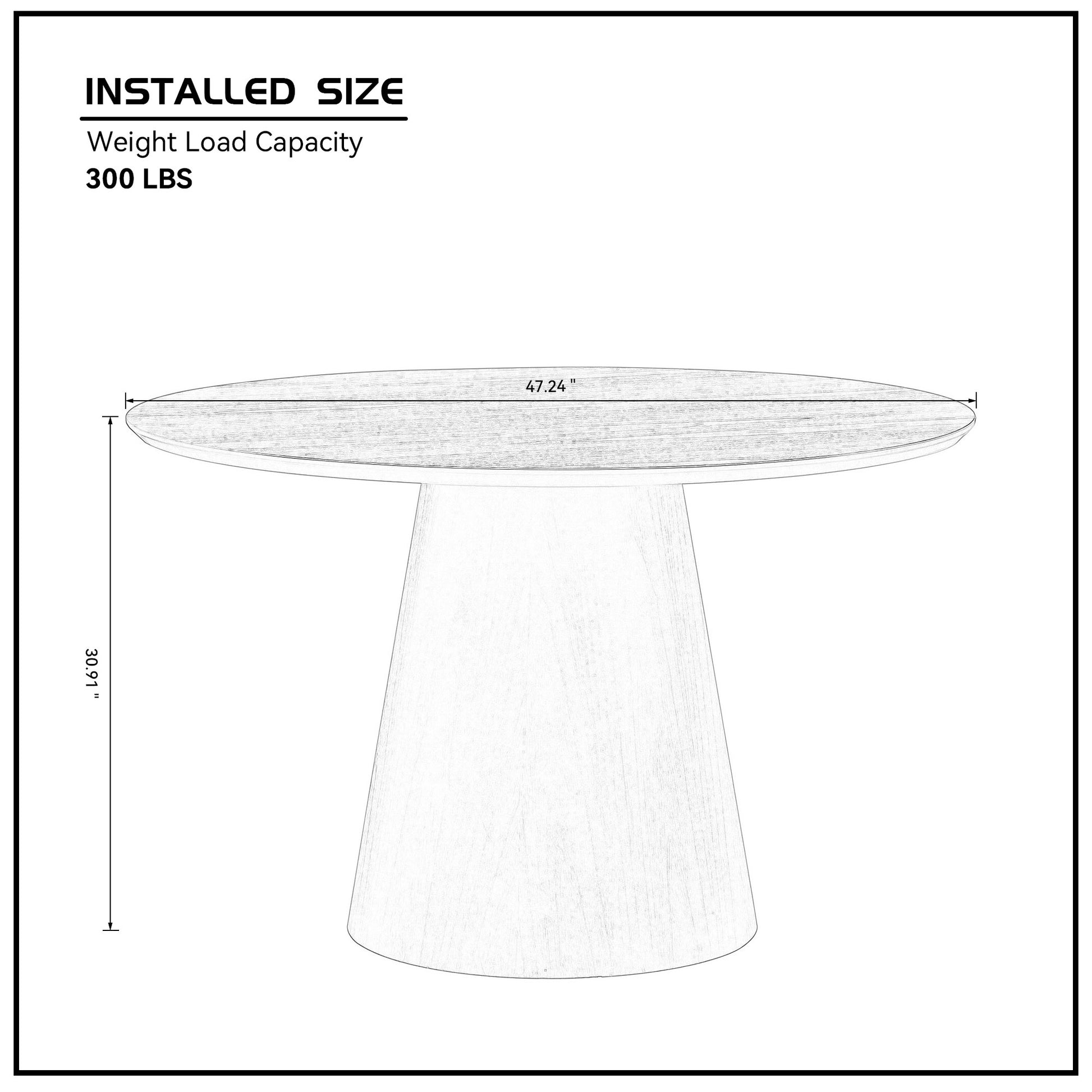 47.24'' Round Modern Style Mdf Wood Dining Table For Kitchen, Living Room, Cafe, Stylish Leisure Desk With Sturdy Cylindrical Base, For Small Spaces, Apartment,Dark Brown Dark Brown Mdf