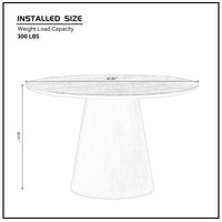 47.24'' Round Modern Style Mdf Wood Dining Table For Kitchen, Living Room, Cafe, Stylish Leisure Desk With Sturdy Cylindrical Base, For Small Spaces, Apartment,Dark Brown Dark Brown Mdf