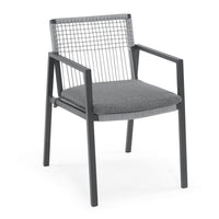 Outdoor Dining Set, Dining Chair Set Of 6 Aluminum Dining Table, Gray Black Black Grey Aluminum