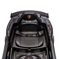12V Kids Ride On Car W Parents Remote Control,Licensed Lamborghini Aventador Xago,Hydraulic Pressure Door,Slow Start,Early Education,Bluetooth,Adjustable Volume,Mp3,Usb,Led Lights For Kids Aged 3 8. Black 50 99 Lbs Polypropylene