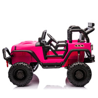 24V Kids Ride On 400W Electric Toy Car W Parents Control,Four Wheel Suspension,Front And Rear Led Searchlight,With Bluetooth,Mp3,Usb,Music,Volume Adjustment,Light Control And Power Display For Kids 3 Rose Red Polypropylene