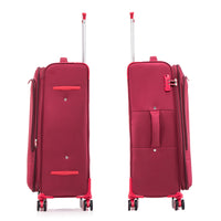 Four Piece Fabric Luggage Set, Suitcase For Travel, School And Business Trip 20 24 28 32In Wine Red Fabric